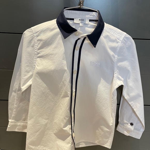 Hugo Boss white shirt toddler boys size 4(102cm) - Picture 3 of 6